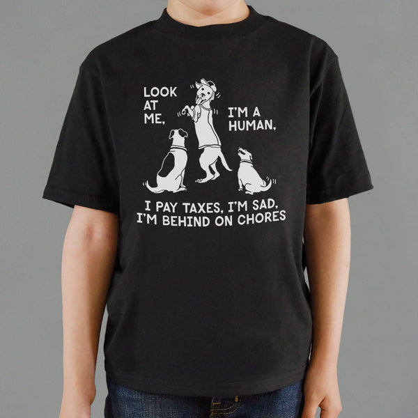 Dog Mocks Humans Kids' T-Shirt