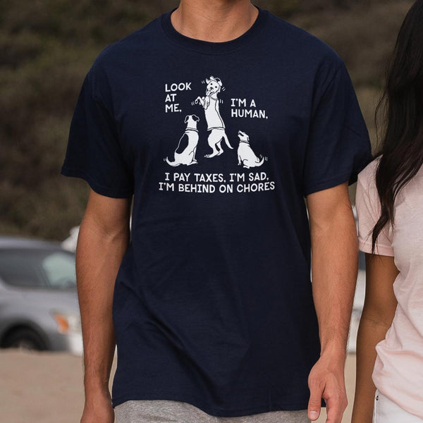 Dog Mocks Humans Men's T-Shirt