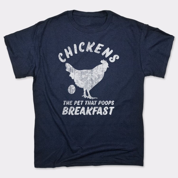 Chickens Poop Breakfast Men's T-Shirt