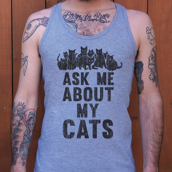 Ask Me About My Cats Men's Tank Top