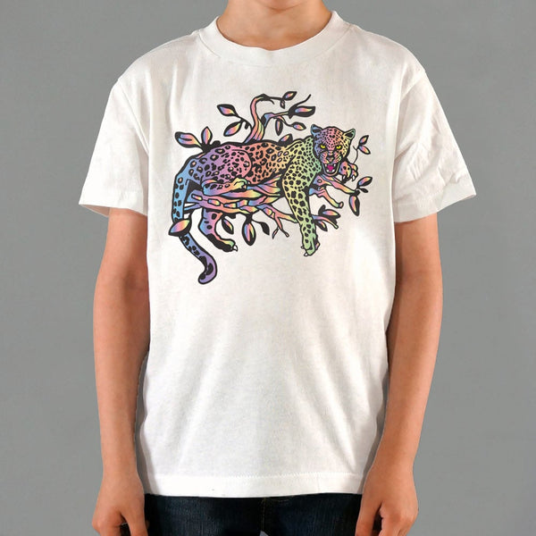 Rainbow Leopard Graphic Kids' T-Shirt
