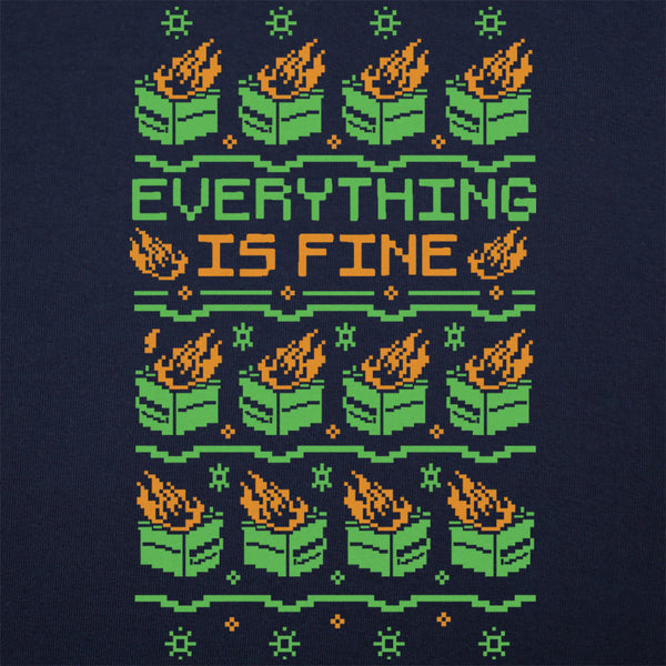 Everything Is Fine Cross Stitch Men's T-Shirt