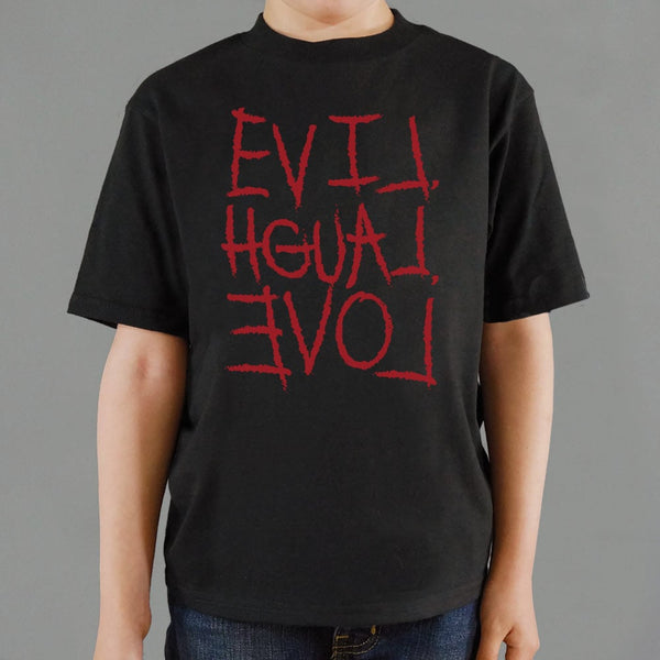Evil, Laugh, Love Kids' T-Shirt