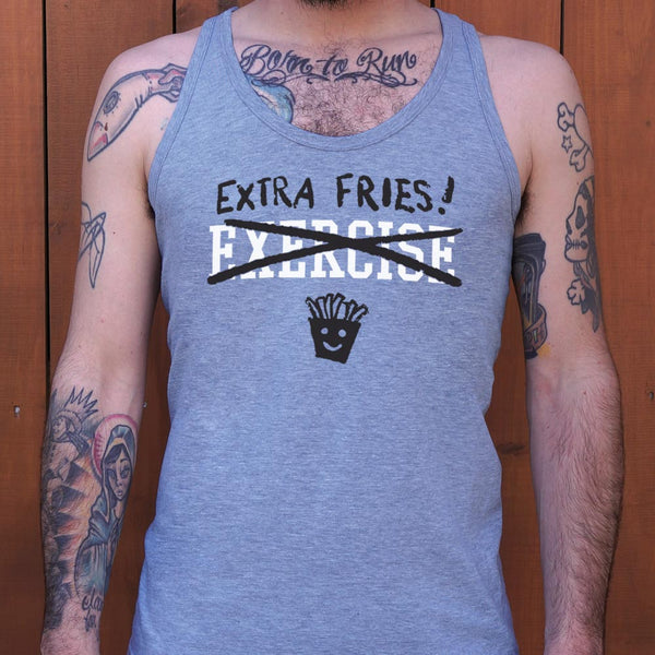 Exercise Extra Fries Men's Tank Top