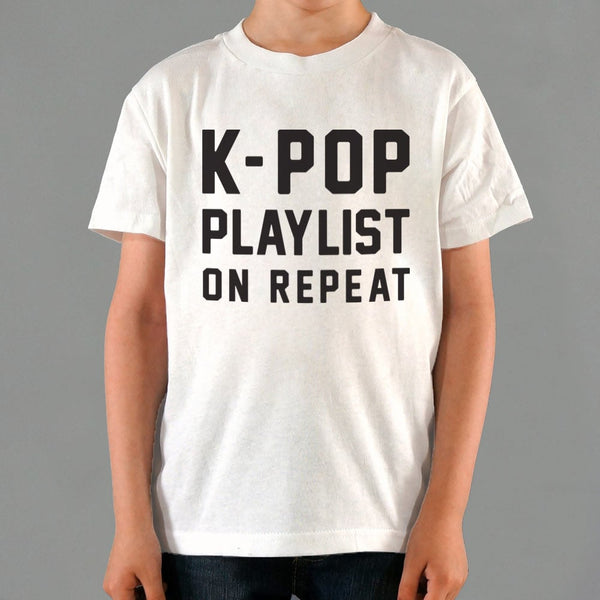K-Pop Playlist On Repeat Kids' T-Shirt