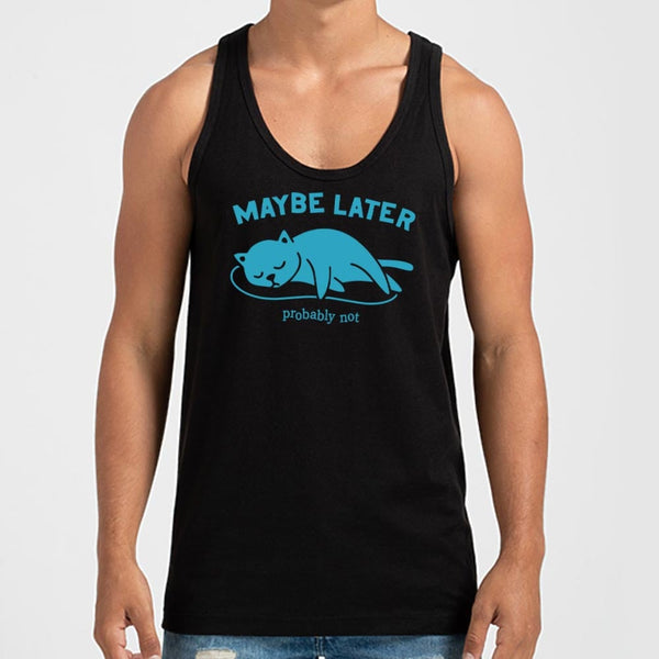 Maybe Later Cat Men's Tank Top