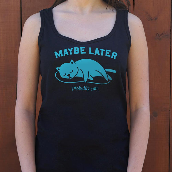 Maybe Later Cat Women's Tank Top