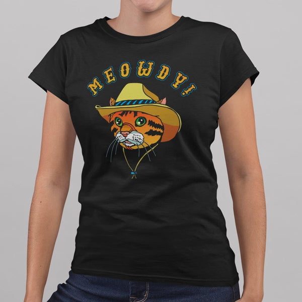 Meowdy Cat Graphic Women's T-Shirt