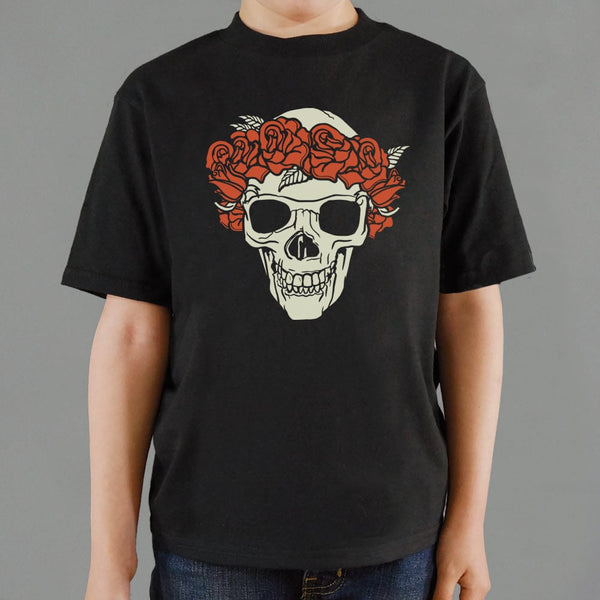 Rose Crowned Skull Kids' T-Shirt