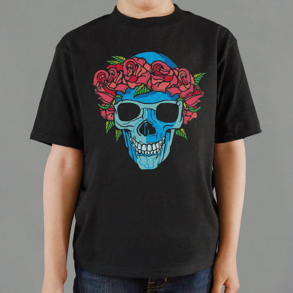 Rose Crowned Skull Graphic Kids' T-Shirt