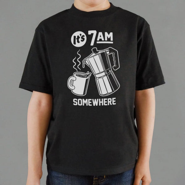 It's 7 A.M. Somewhere Kids' T-Shirt