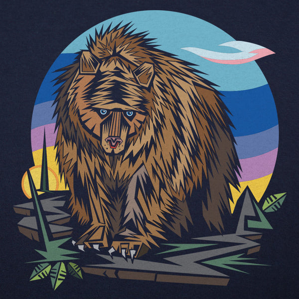 Polygon Bear Graphic Men's T-Shirt