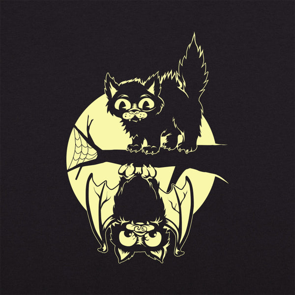 Cat And Bat Halloween Women's T-Shirt