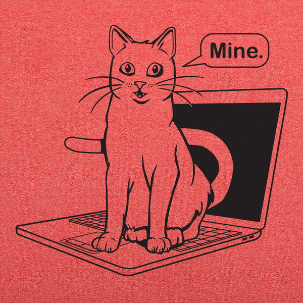 Cat Conquers Laptop Men's T-Shirt