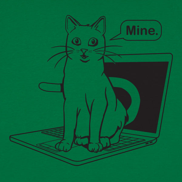 Cat Conquers Laptop Men's T-Shirt