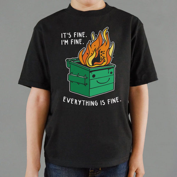 Everything is Fine Full Color Kids' T-Shirt