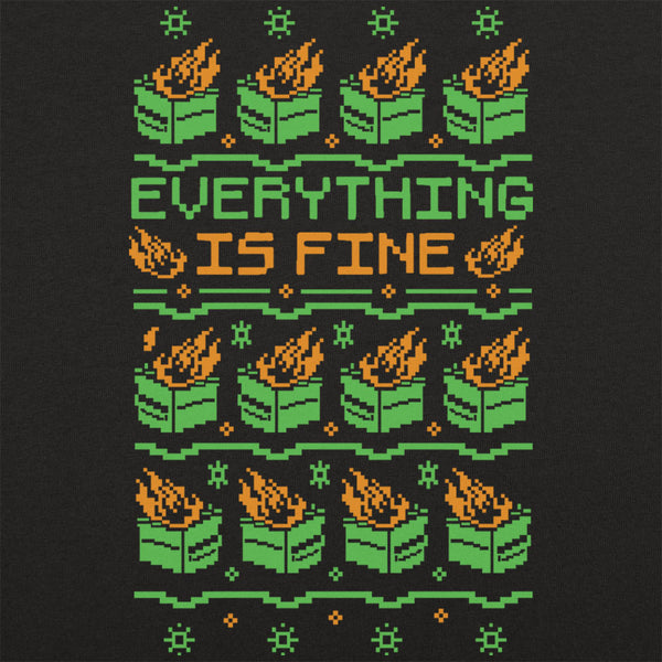 Everything Is Fine Cross Stitch Men's T-Shirt