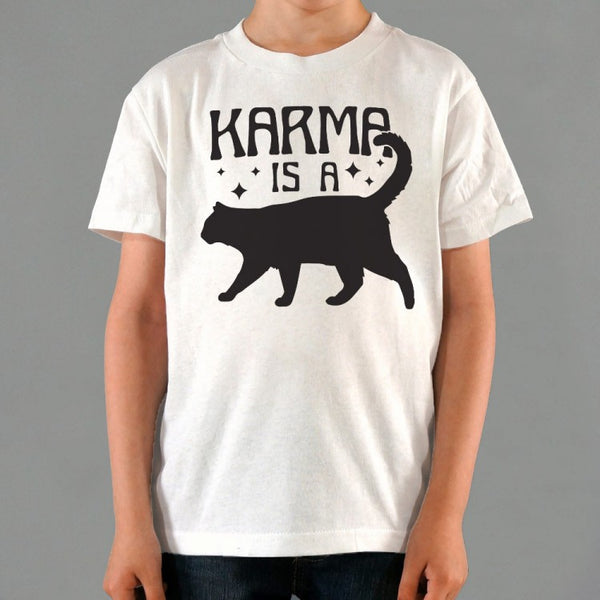 Karma is a Cat Kids' T-Shirt