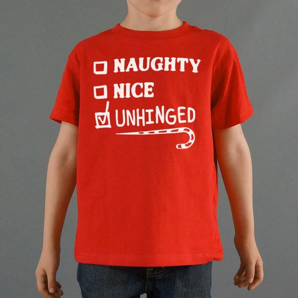 Naughty Nice Unhinged Kids' T-Shirt