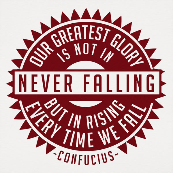 Never Falling Confucius  Men's T-Shirt