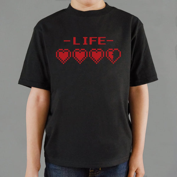 8-Bit Life Hearts Kids' T-Shirt