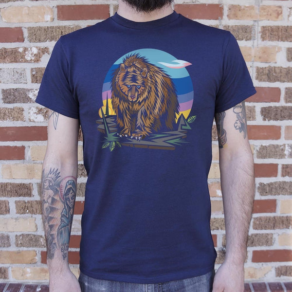 Polygon Bear Graphic Men's T-Shirt