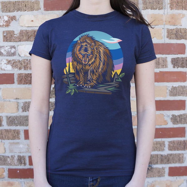Polygon Bear Graphic Women's T-Shirt