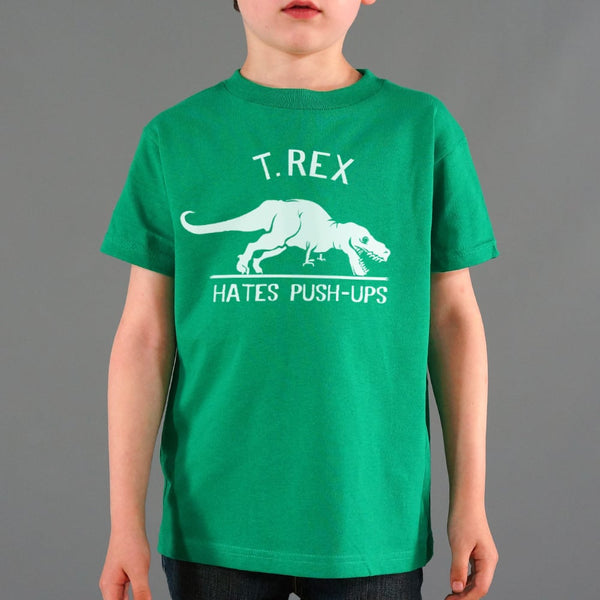 T. Rex Hates Push-Ups Kids' T-Shirt