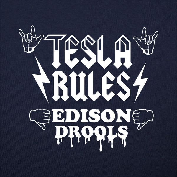 Tesla Rules Edison Drools Men's T-Shirt