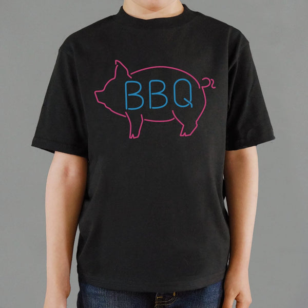 BBQ Pig Neon Kids' T-Shirt