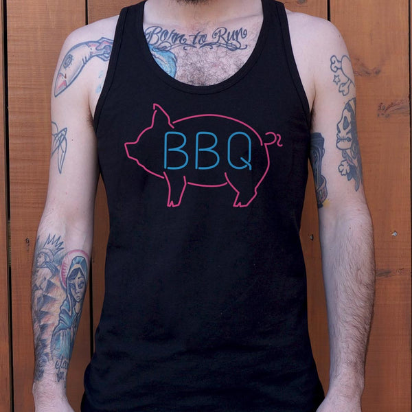 BBQ Pig Neon Men's Tank Top