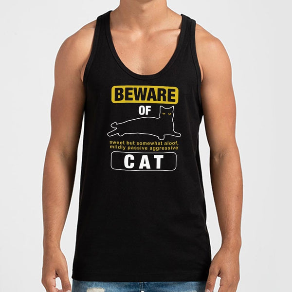 Beware Of Cat Men's Tank Top