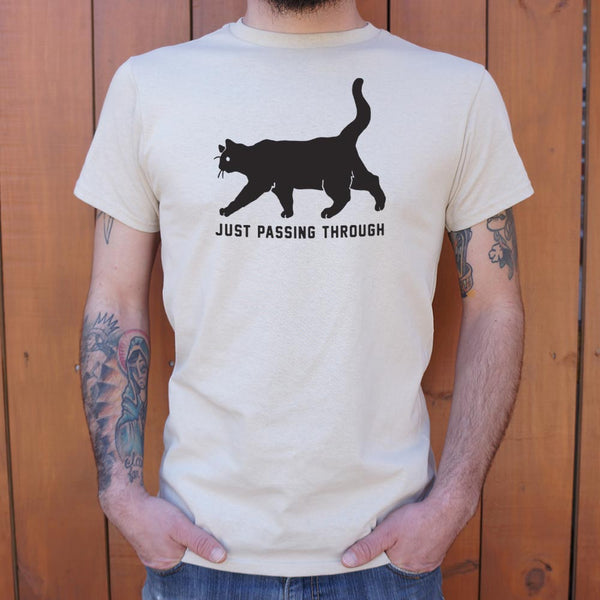 Black Cat Crossing  Men's T-Shirt