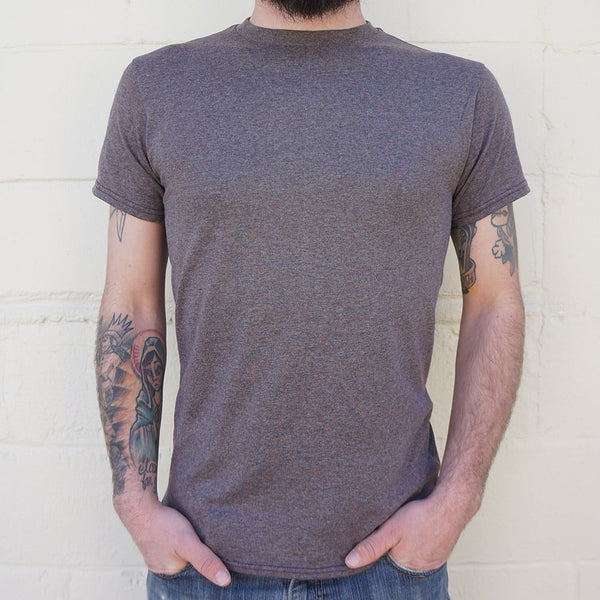 Brown Heather Solid Tee Men's T-Shirt