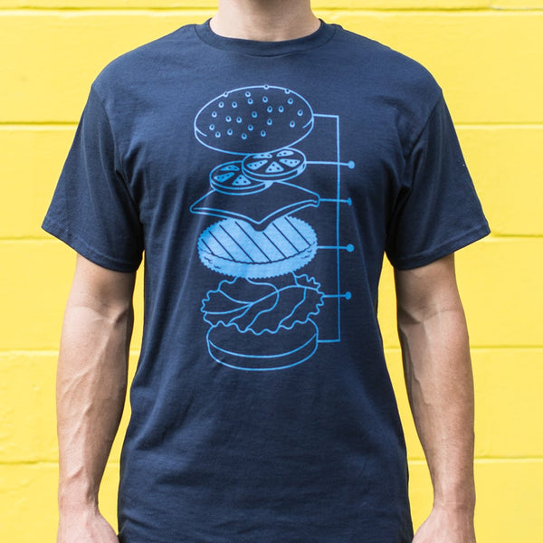 Cheeseburger Blueprint Men's T-Shirt