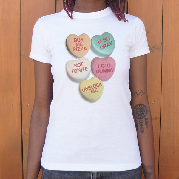 Candy Hearts Full Color Women's T-Shirt