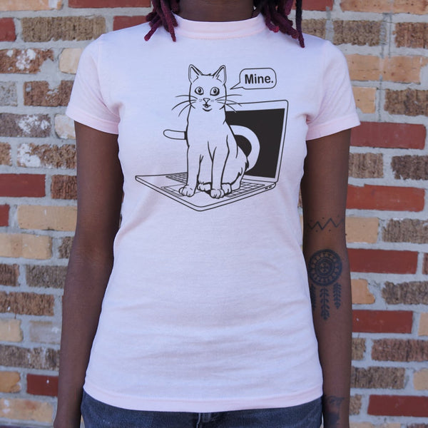 Cat Conquers Laptop Women's T-Shirt