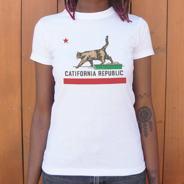 Catifornia Republic Full Color Women's T-Shirt