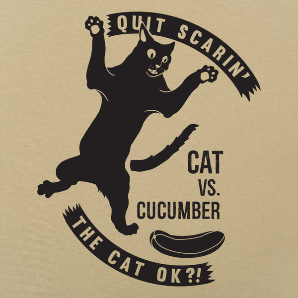 Cat Versus Cucumber Men's T-Shirt