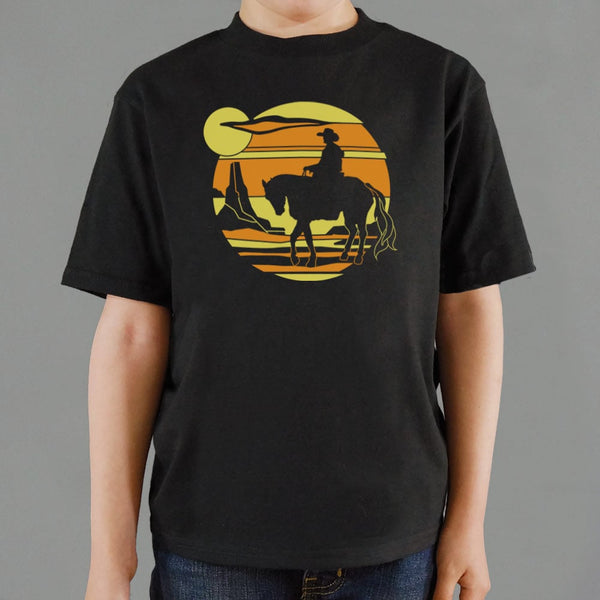 Cowboy Sunset Kids' T-Shirt