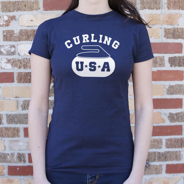 Curling USA Women's T-Shirt