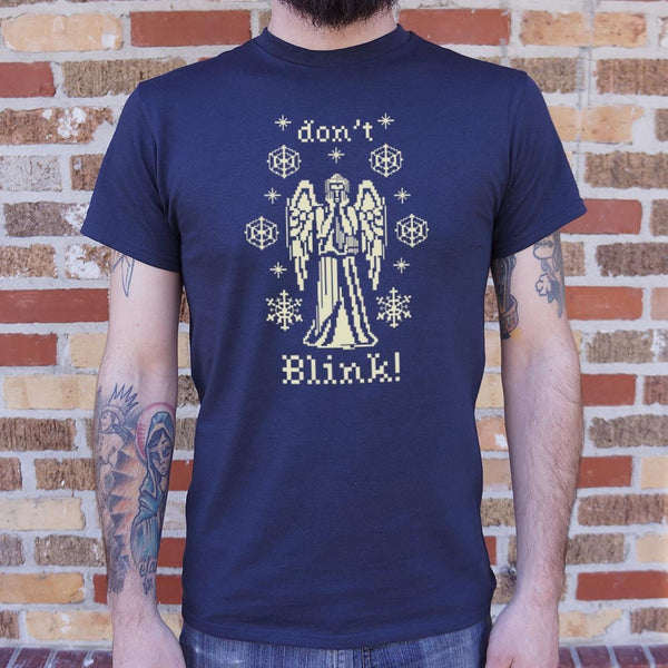 Don't Blink Needlepoint Men's T-Shirt