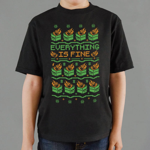 Everything Is Fine Cross Stitch Kids' T-Shirt