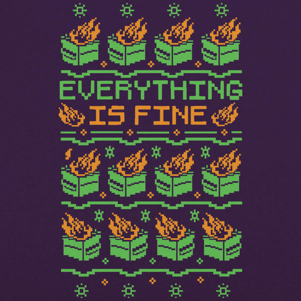 Everything Is Fine Cross Stitch Men's T-Shirt