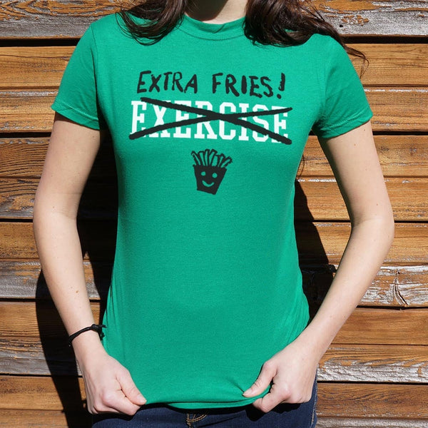 Exercise Extra Fries Women's T-Shirt