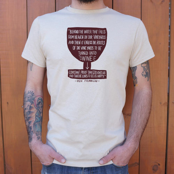 Franklin Wine Quote Men's T-Shirt