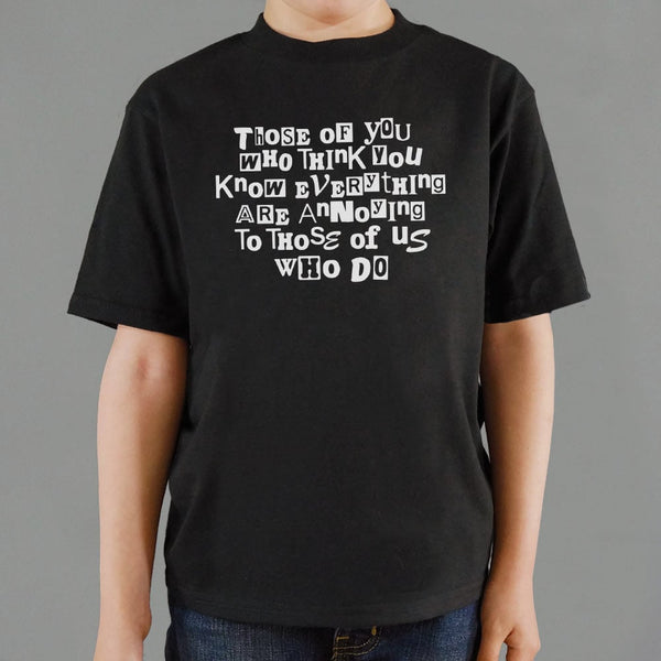 Know Everything Kids' T-Shirt