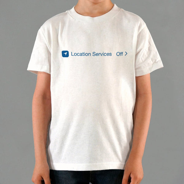 Location Services Off Kids' T-Shirt