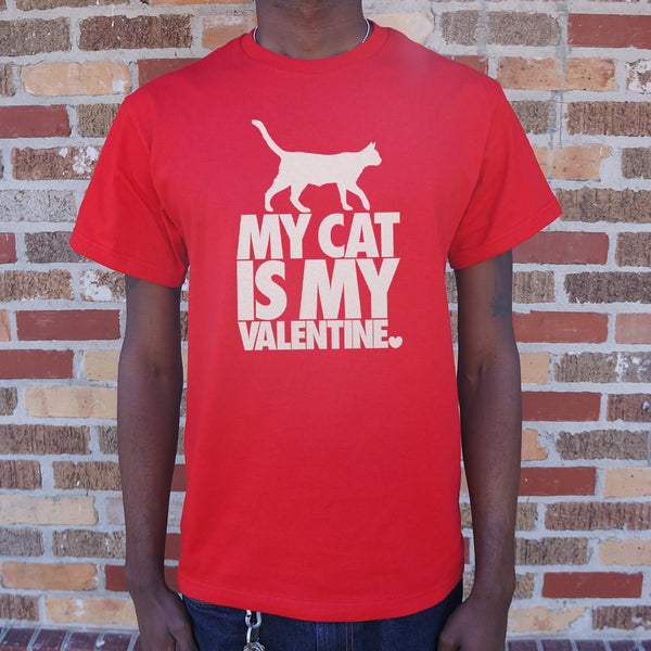 My Cat Is My Valentine  Men's T-Shirt