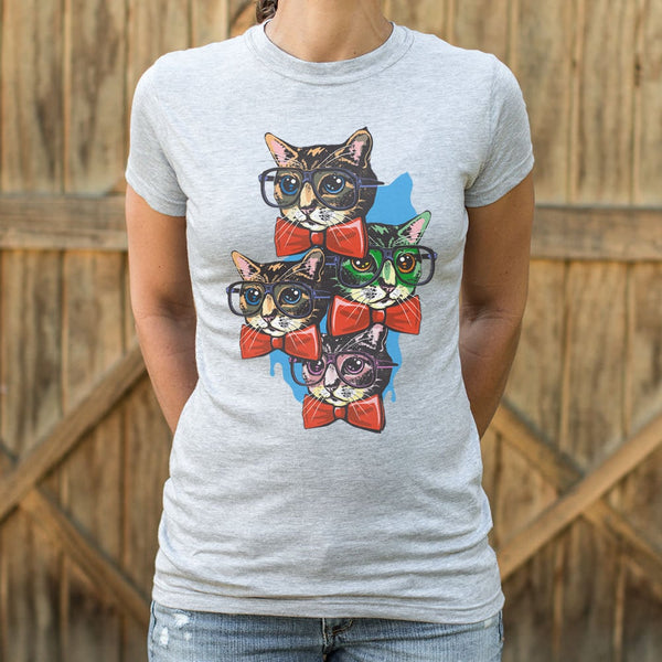 Nerd Cat Full Color Women's T-Shirt